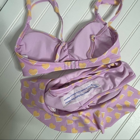 Stoney Clover Lane x Target Women's Flutter Strap Heart Print Bikini XS 127 - Picture 5 of 9